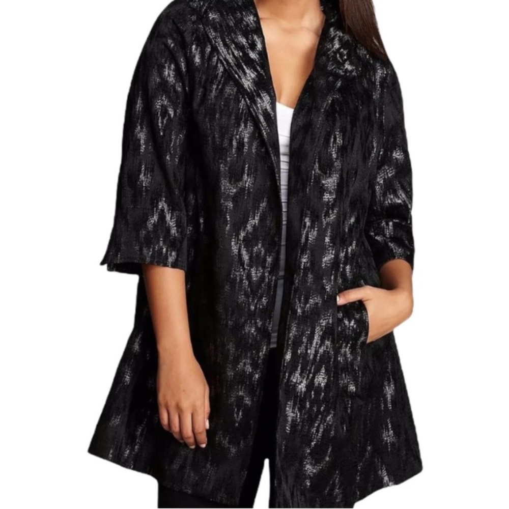 Eileen Fisher Blurred Ikat Jacquard Jacket